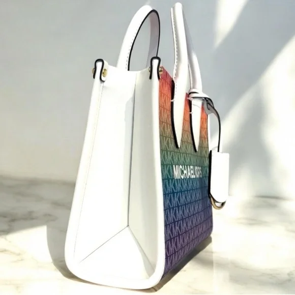 Michael Kors Mirella Small Rainbow Signature Logo Crossbody Bag Rainbow